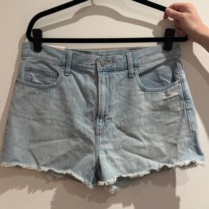 Uniqlo Light Blue Distressed Denim Shorts